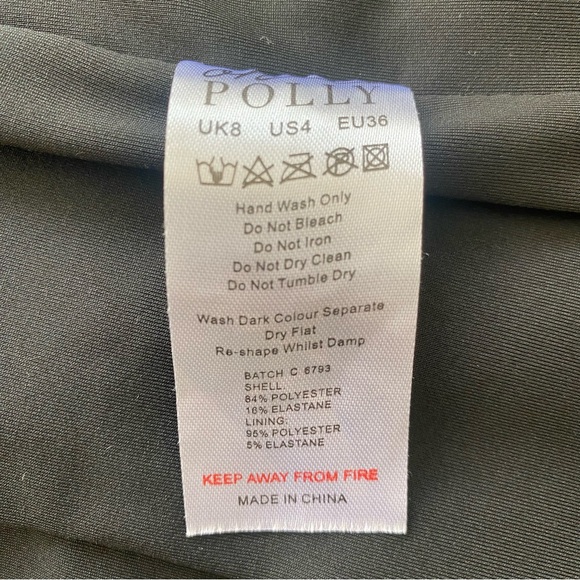 Oh Polly Basel Embellished Strapless Cowl Neck Mini Cocktail Dress Black Size 4 - Picture 8 of 12